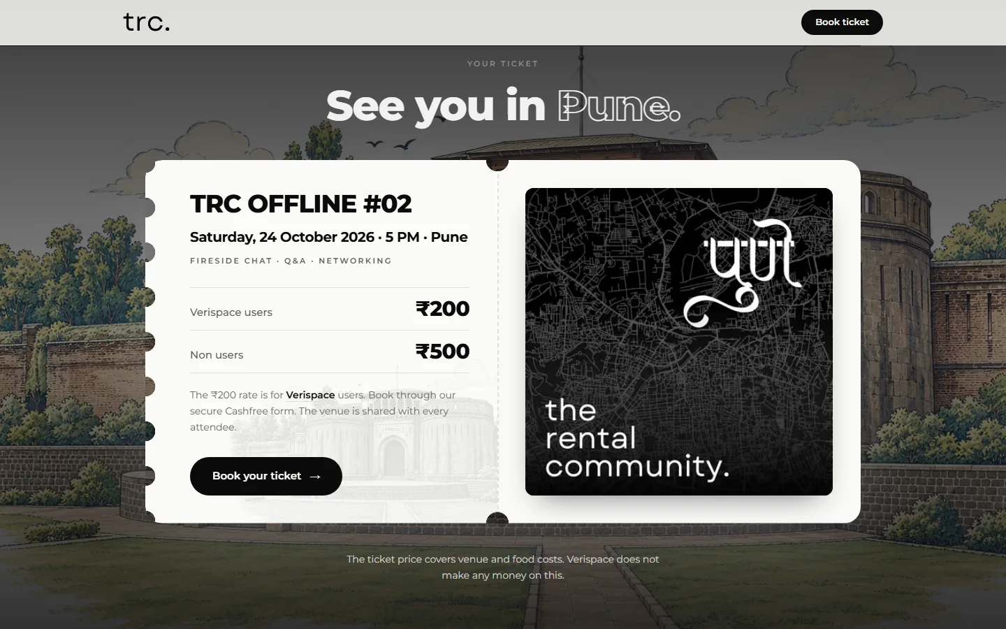 TRC Offline — Ticket and pricing